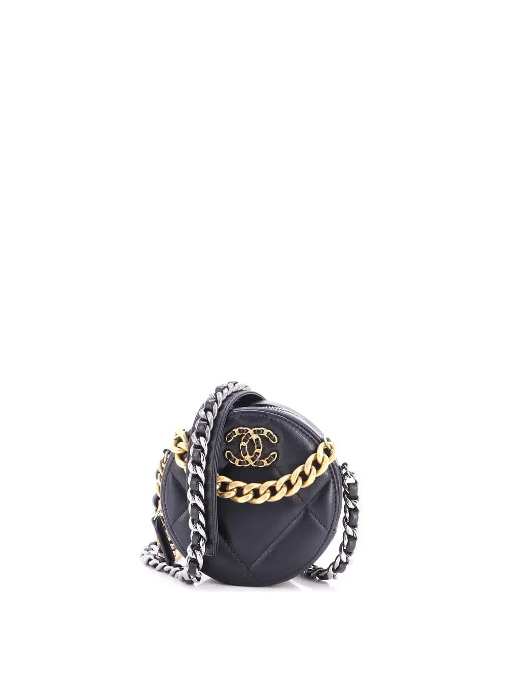 Chanel 19 Round Clutch With Chain #292082C27B